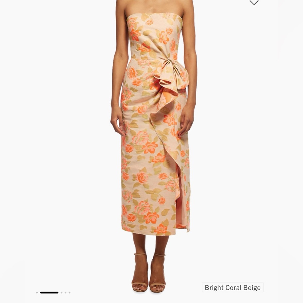 Shoshanna Merlin Dress CORAL BEIGE COLOR - Picture 3 of 7